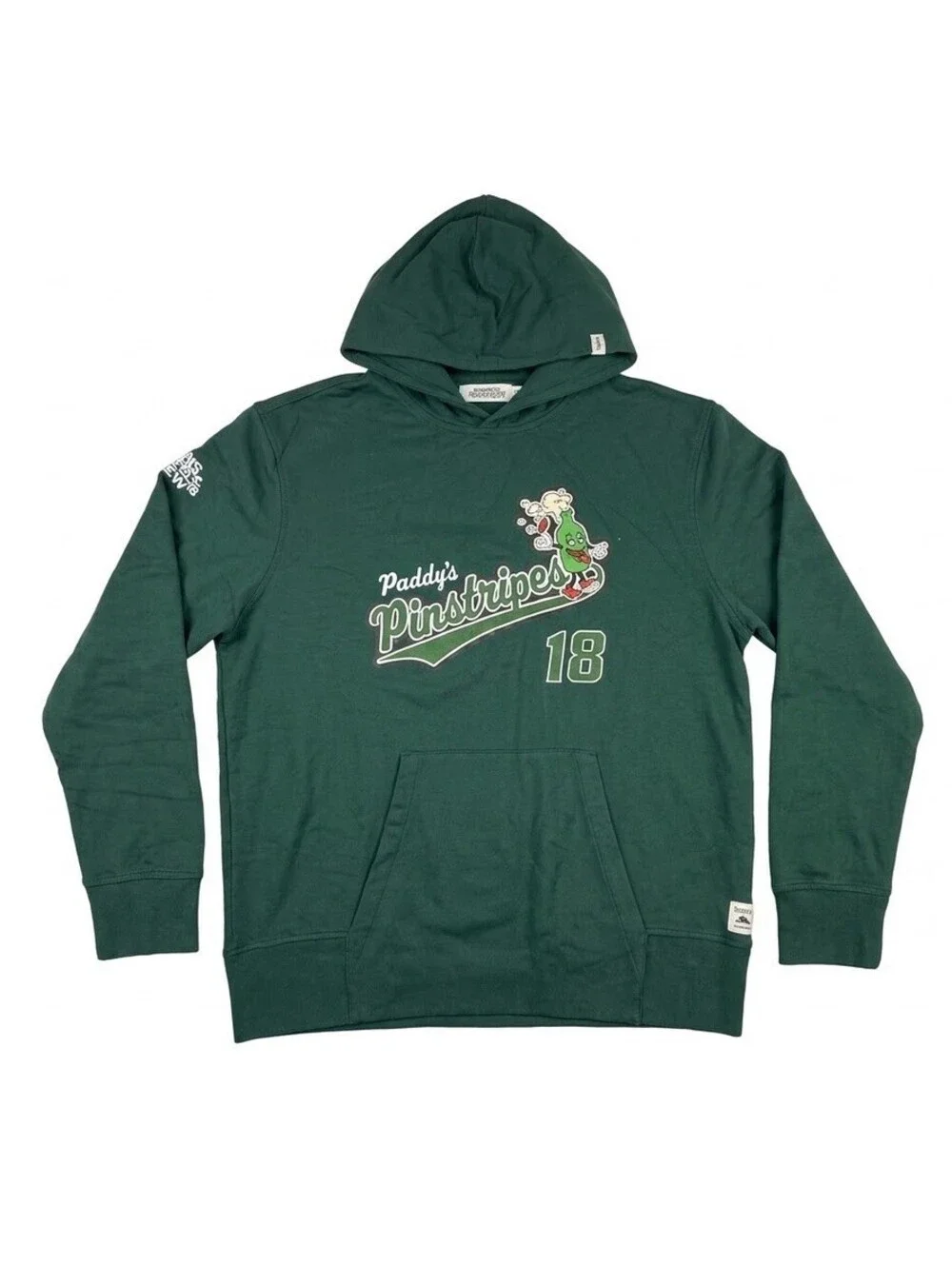 Always Sunny in Philadelphia Crew Hoodie Roots 73 Paddys Pinstripes 18 Green 2XL